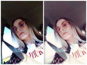 selfie photo sunglasses girl blonde