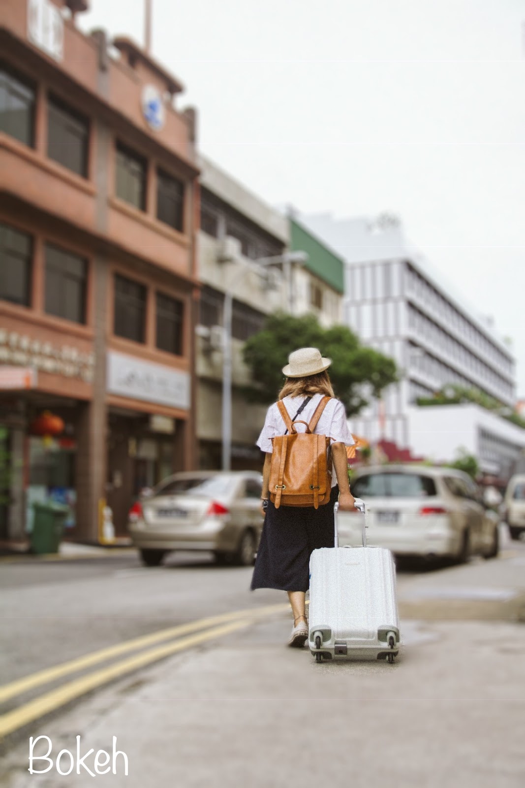 Girl and briefcase