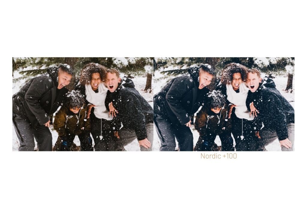 a group of friends having fun in the snow