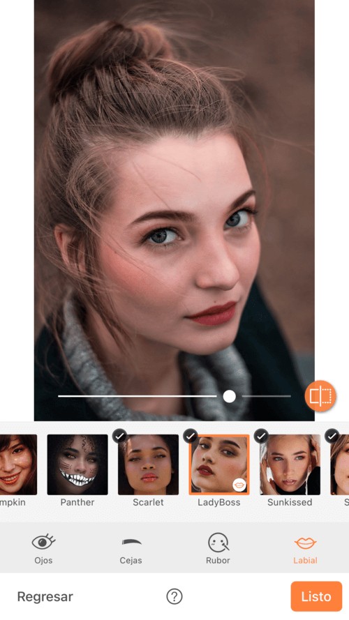 edición de foto con maquillaje virtual