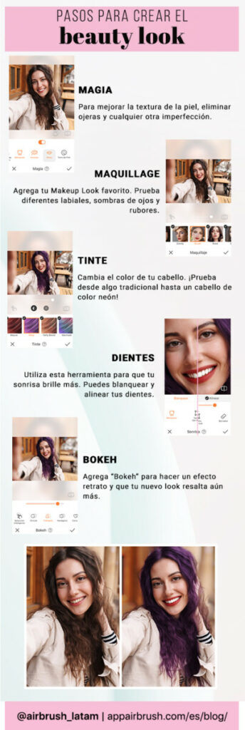 infografía sobre como crear un look de maquillaje
