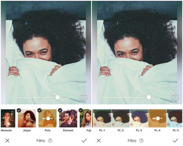 Foto de uma garota de cabelos cacheados embaixo de um edredom branco sendo editada no app AirBrush