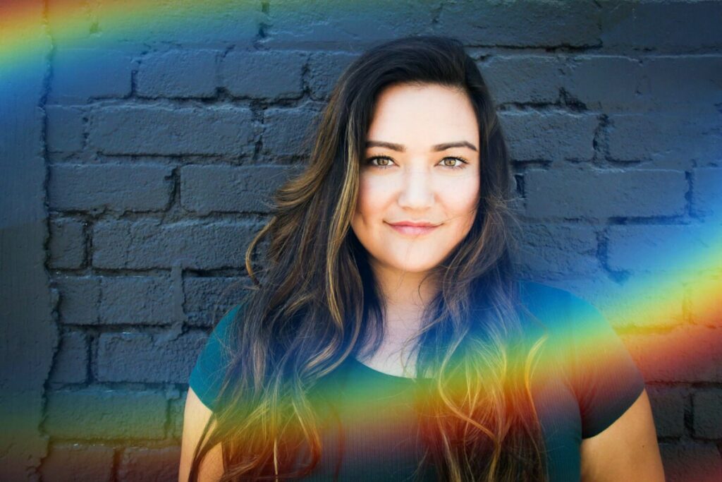 Rainbow emojis edit using the Pride filter