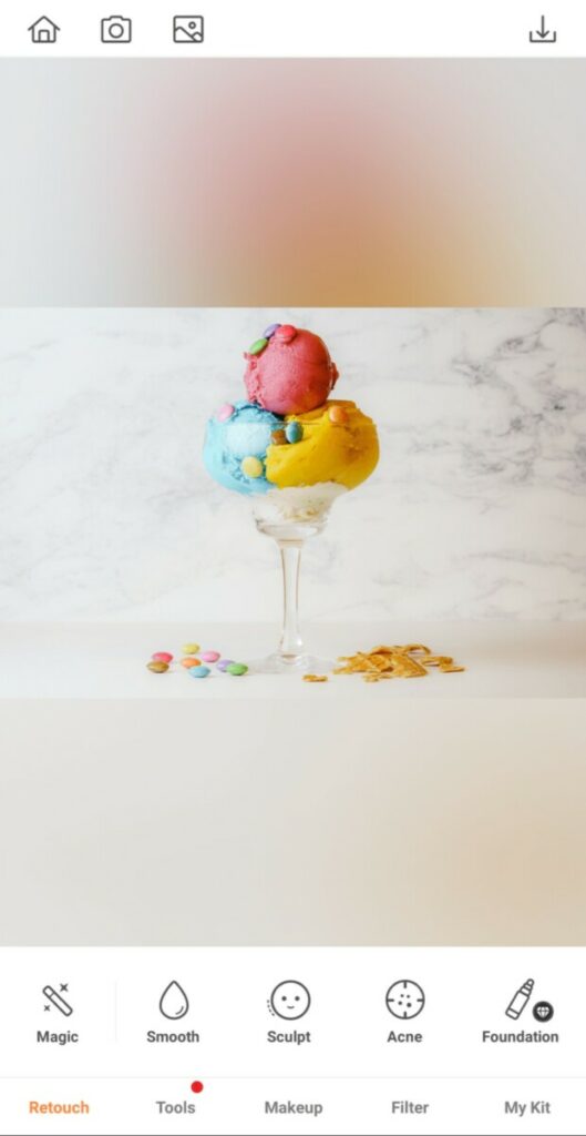 ice cream scoops in a tall glass