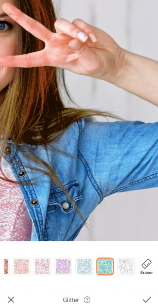 closeup of chambray shirt