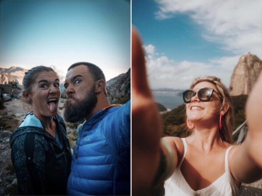 selfies en la montaña