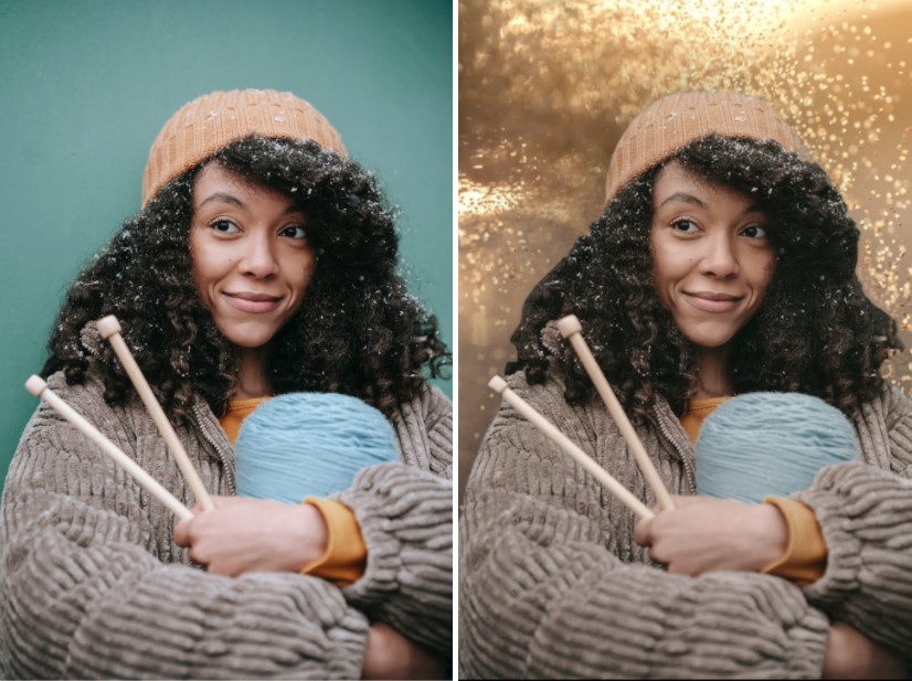 young woman with drum sticks