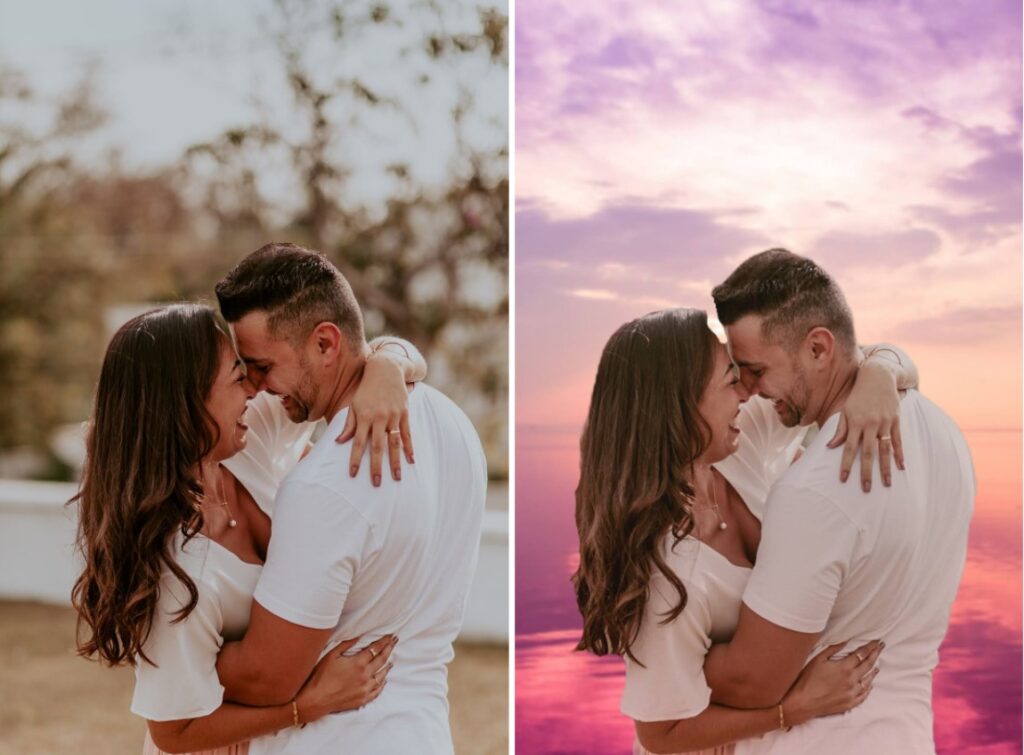 a couple on the beach