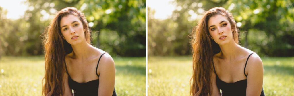 brunette woman sitting on grass