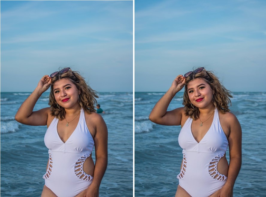 woman at beach