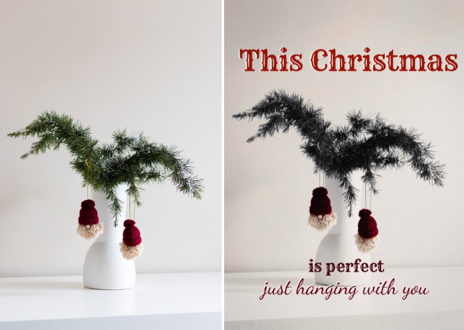 AirBrush Text Fonts - Christmas Monochrome