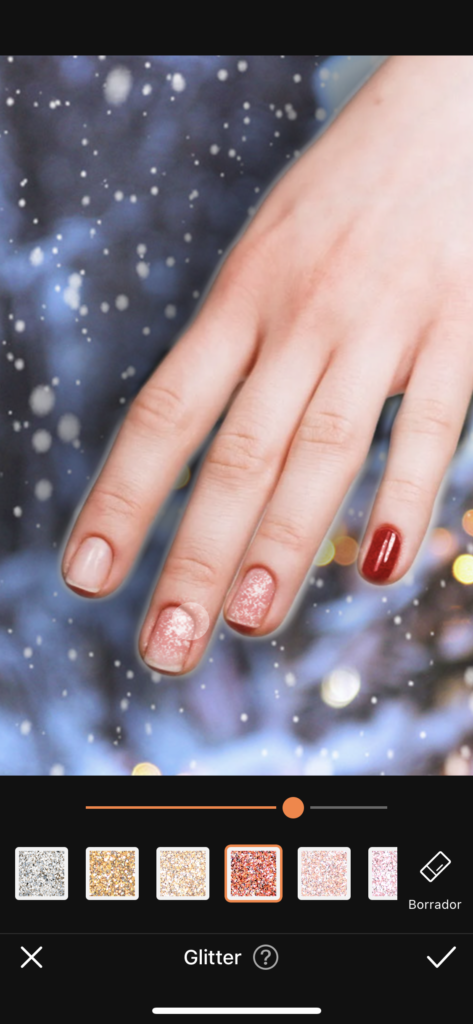 Crea un manicure virtual muy navideño con AirBrush