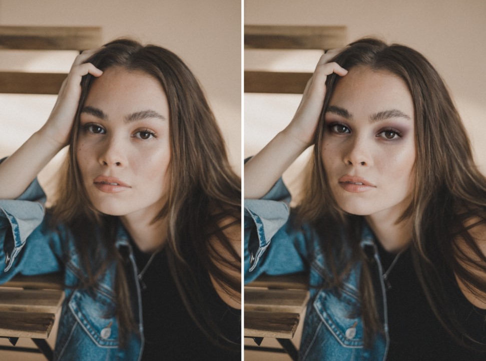 young woman in denim jacket