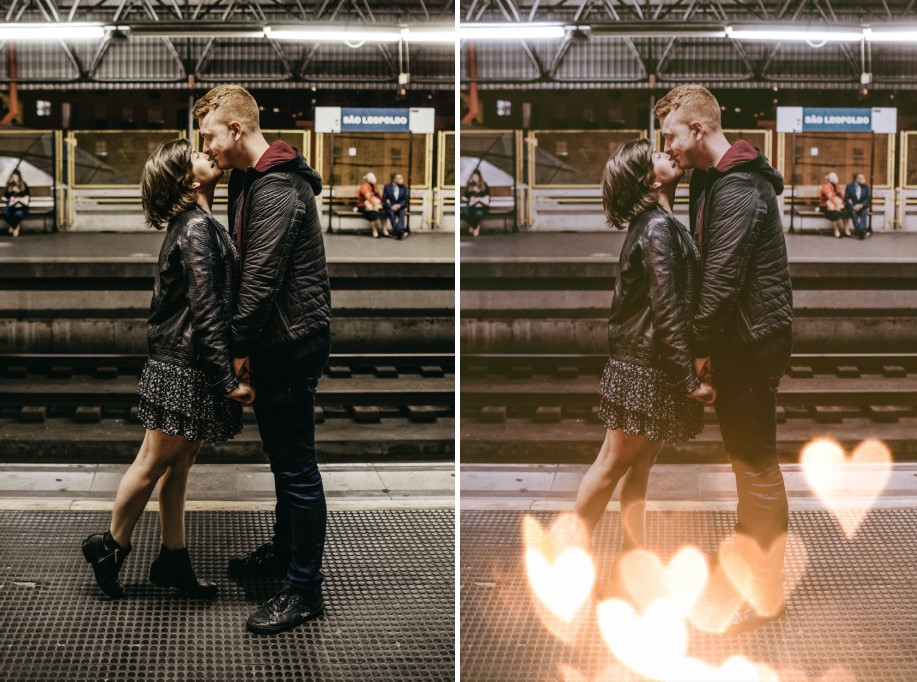 couple in a subway