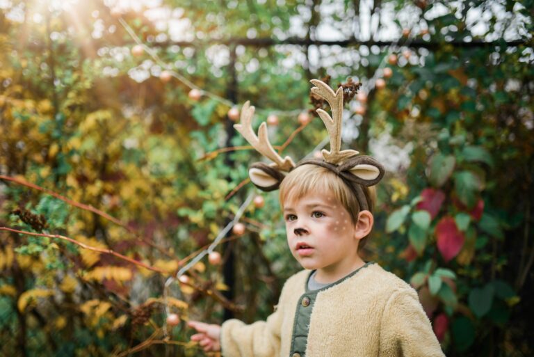 Little boy dressed as an elf
